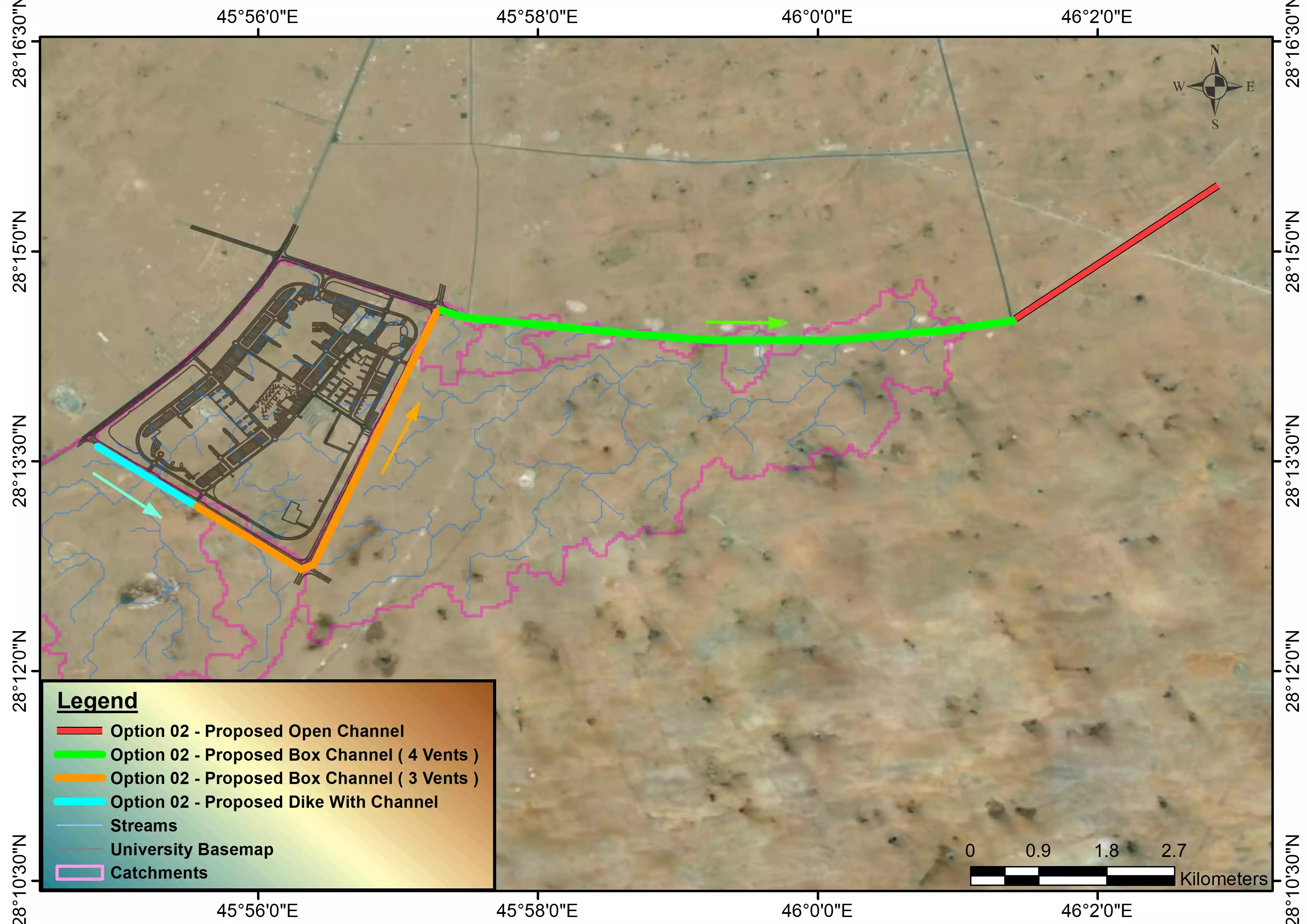 Flood Protection Design of Hafr Al-Batin University New Masterplan